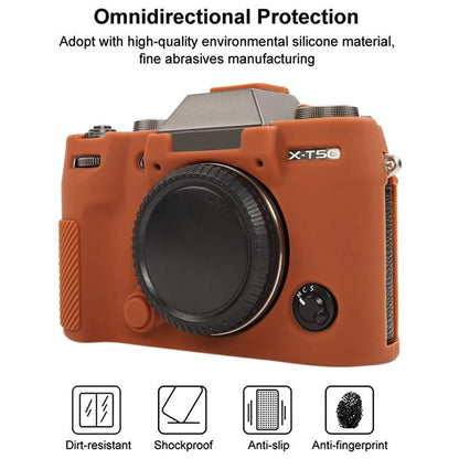 For FUJIFILM X-T50 Glossy Soft Silicone Protective Case(Orange) - Protective Case by buy2fix | Online Shopping UK | buy2fix