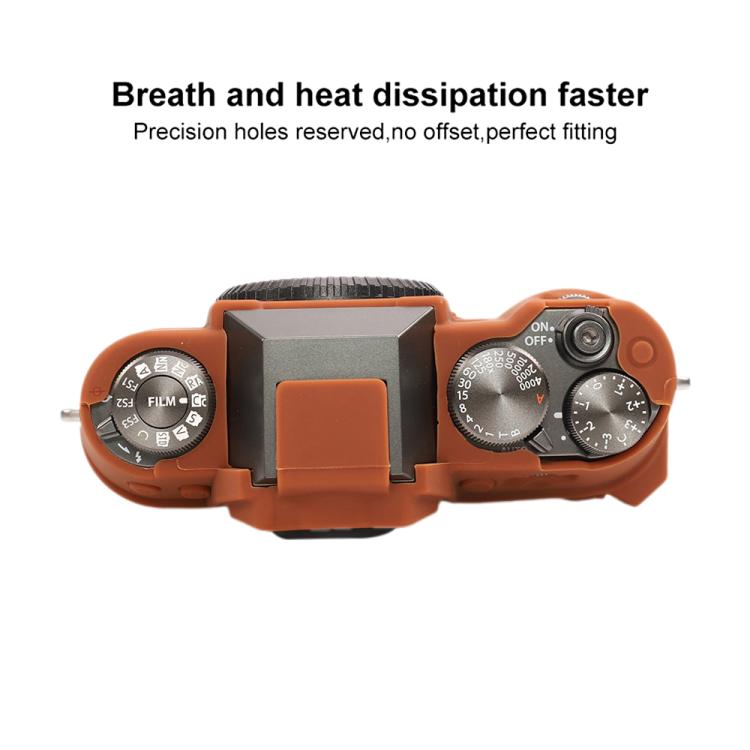 For FUJIFILM X-T50 Glossy Soft Silicone Protective Case(Orange) - Protective Case by buy2fix | Online Shopping UK | buy2fix