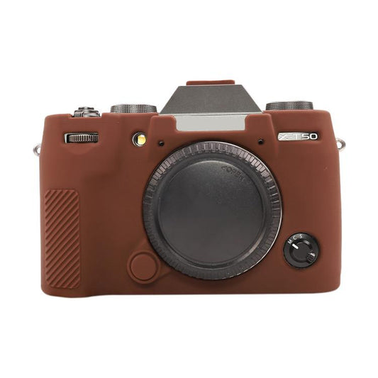 For FUJIFILM X-T50 Glossy Soft Silicone Protective Case(Coffee) - Protective Case by buy2fix | Online Shopping UK | buy2fix