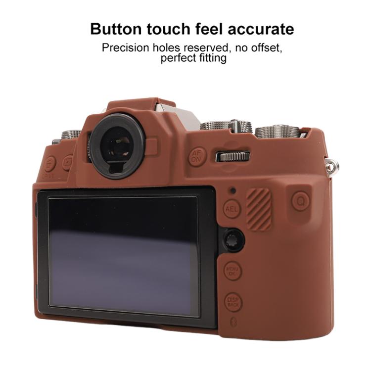 For FUJIFILM X-T50 Glossy Soft Silicone Protective Case(Coffee) - Protective Case by buy2fix | Online Shopping UK | buy2fix