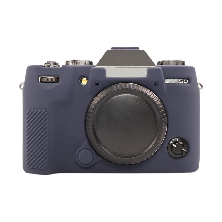 For FUJIFILM X-T50 Glossy Soft Silicone Protective Case(Blue) - Protective Case by buy2fix | Online Shopping UK | buy2fix
