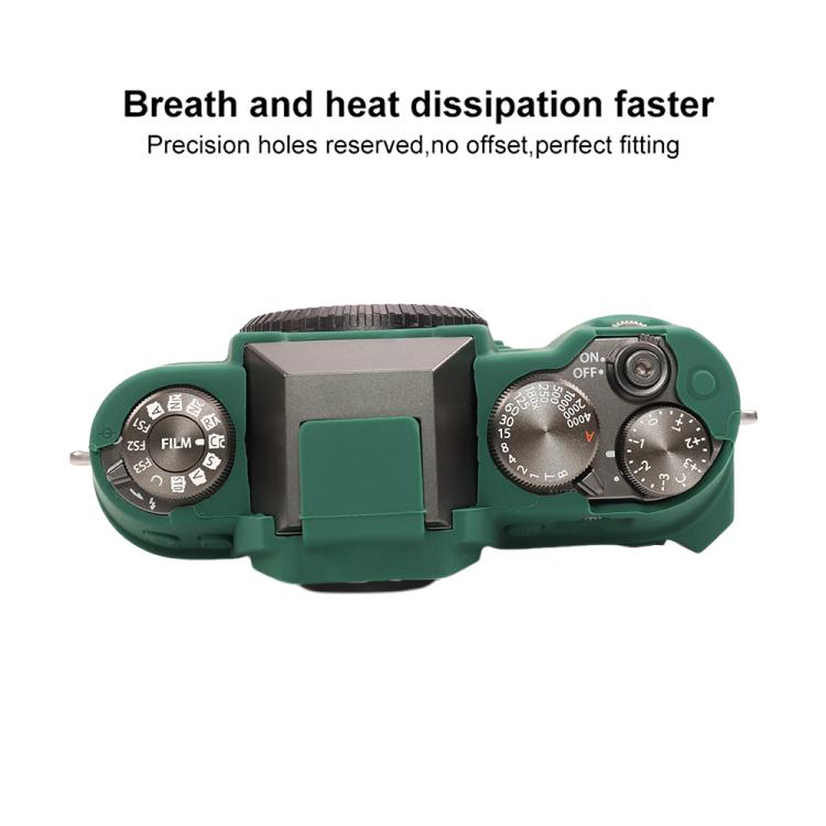 For FUJIFILM X-T50 Glossy Soft Silicone Protective Case(Green) - Protective Case by buy2fix | Online Shopping UK | buy2fix
