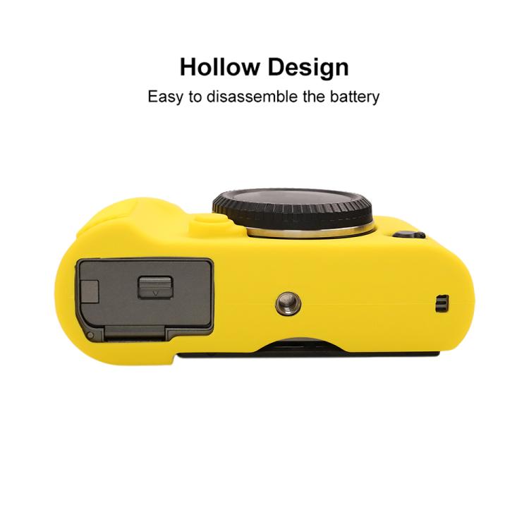 For FUJIFILM X-T50 Glossy Soft Silicone Protective Case(Yellow) - Protective Case by buy2fix | Online Shopping UK | buy2fix