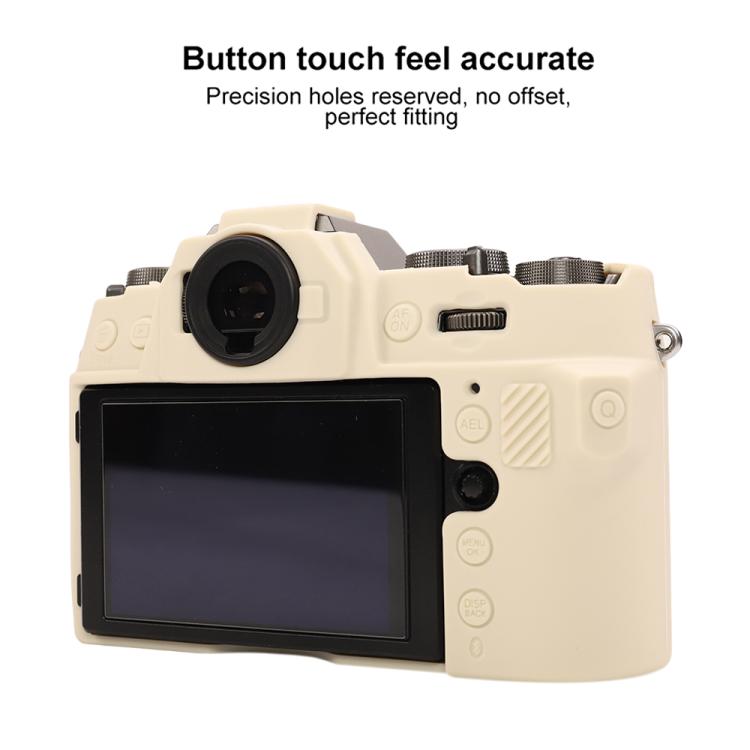 For FUJIFILM X-T50 Glossy Soft Silicone Protective Case(White) - Protective Case by buy2fix | Online Shopping UK | buy2fix