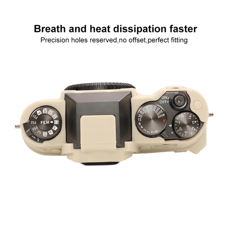 For FUJIFILM X-T50 Glossy Soft Silicone Protective Case(White) - Protective Case by buy2fix | Online Shopping UK | buy2fix