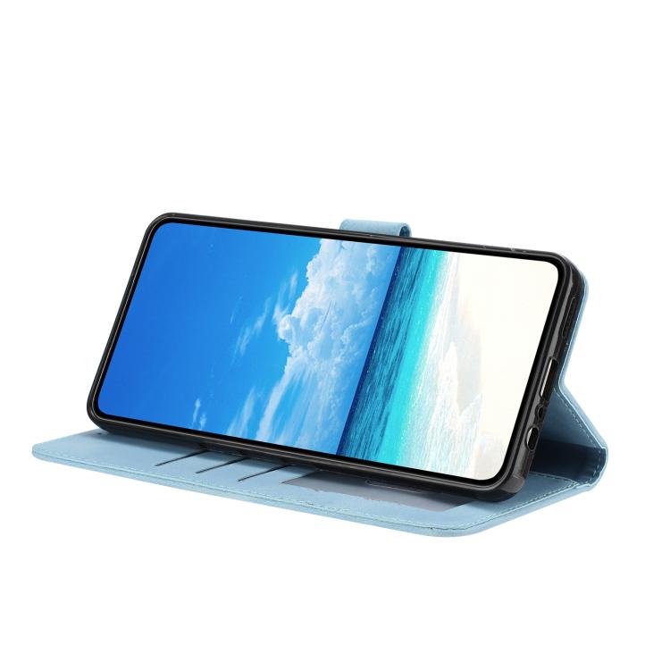 For iPhone Air Rose Flower Embossing Pattern Leather Phone Case(Sky Blue) - iPhone Air Cases by buy2fix | Online Shopping UK | buy2fix