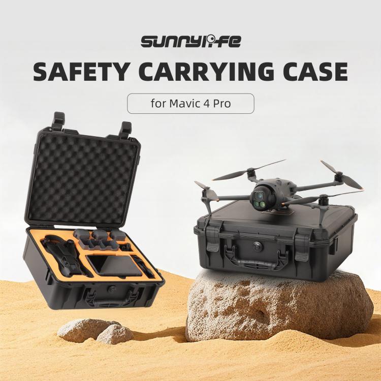For DJI Mavic 4 Pro Sunnylife Safety Carrying Case Hard Travel Case Large Capacity Waterproof Shock-proof Box(Black) - Backpacks & Bags by Sunnylife | Online Shopping UK | buy2fix
