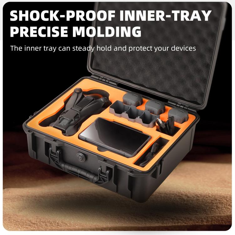 For DJI Mavic 4 Pro Sunnylife Safety Carrying Case Hard Travel Case Large Capacity Waterproof Shock-proof Box(Black) - Backpacks & Bags by Sunnylife | Online Shopping UK | buy2fix
