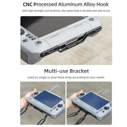 For DJI RC Plus 2 / 1 Sunnylife Controller Hanger Bracket with PU Leather Strap Shoulder Belt(Grey) - Holder Series by Sunnylife | Online Shopping UK | buy2fix