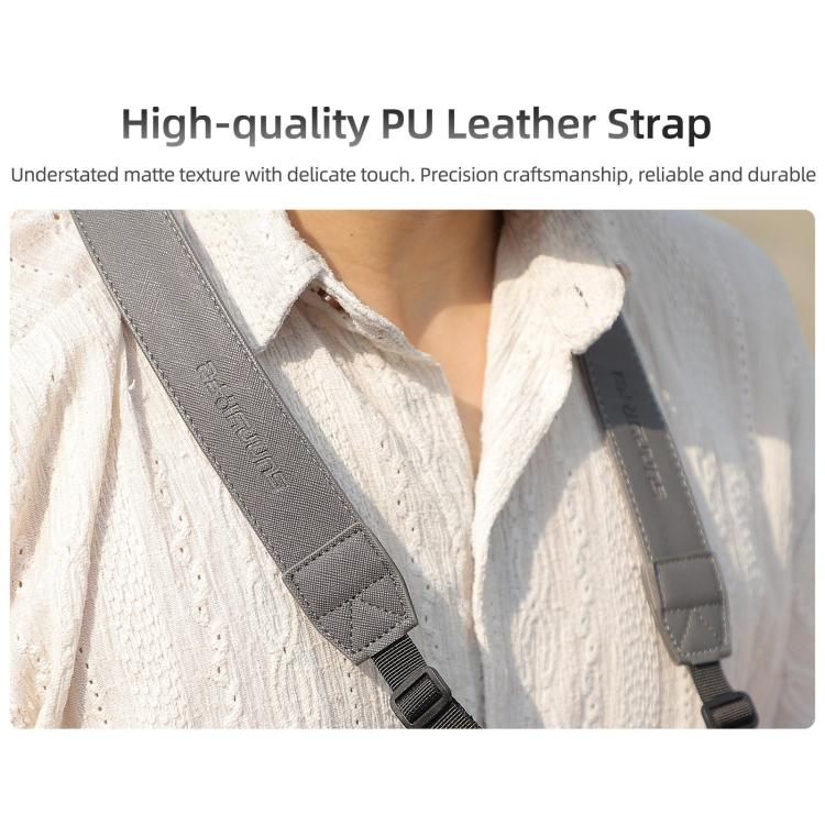 For DJI RC Plus 2 / 1 Sunnylife Controller Hanger Bracket with PU Leather Strap Shoulder Belt(Grey) - Holder Series by Sunnylife | Online Shopping UK | buy2fix