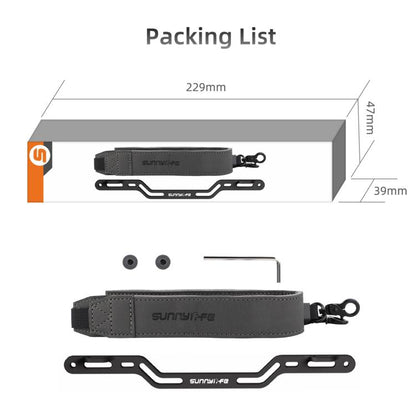 For DJI RC Plus 2 / 1 Sunnylife Controller Hanger Bracket with PU Leather Strap Shoulder Belt(Grey) - Holder Series by Sunnylife | Online Shopping UK | buy2fix
