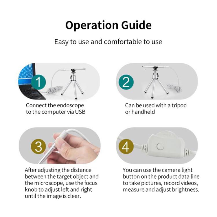 Supereyes Y002 200W HD USB Industrial Dispensing Machine Endoscope Electron Microscope(Silver) - Digital Microscope by Supereyes | Online Shopping UK | buy2fix