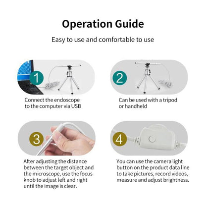 Supereyes Y002 200W HD USB Industrial Dispensing Machine Endoscope Electron Microscope(Silver) - Digital Microscope by Supereyes | Online Shopping UK | buy2fix