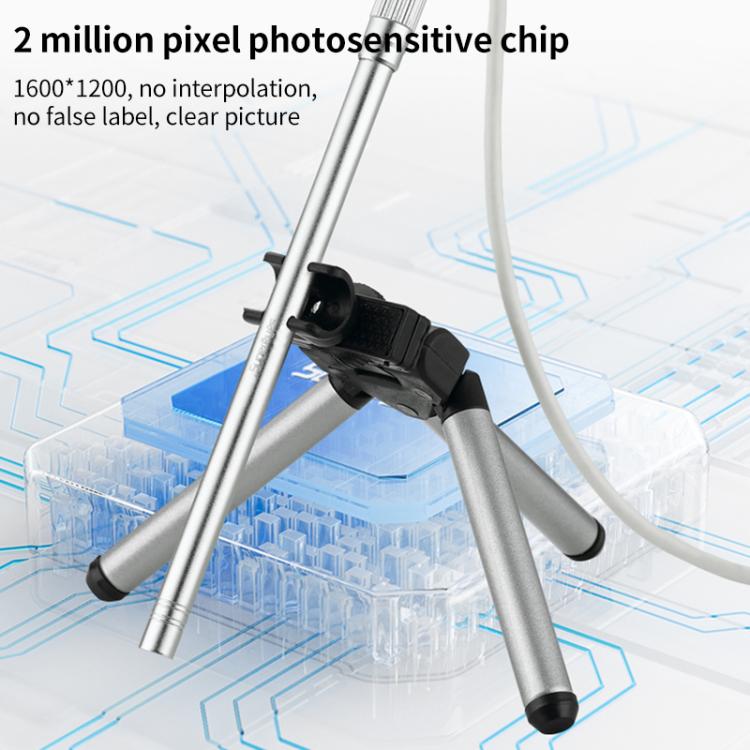 Supereyes Y002 200W HD USB Industrial Dispensing Machine Endoscope Electron Microscope(Silver) - Digital Microscope by Supereyes | Online Shopping UK | buy2fix