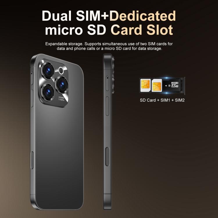 A16 Max / PDA89, 4GB+64GB, 6.58 inch Android 10 MTK6739 Quad Core, Network: 4G, Dual SIM, Plug:EU Plug(Grey) -  by buy2fix | Online Shopping UK | buy2fix