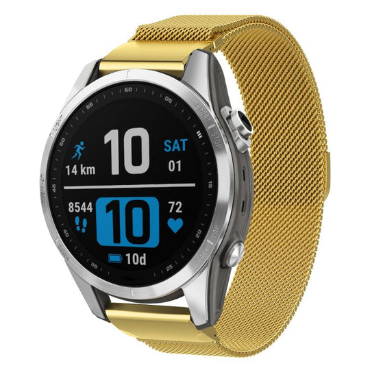 For Garmin Fenix 8/7S/6S/5S 20mm xDfind Milanese Quick Fit Metal Watch Band(Gold)