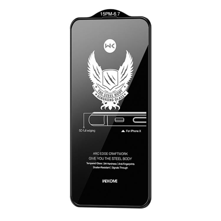 For iPhone 16 Pro WK WTP-012 KinKong 0.25mm 9H 4D Curved Privacy Tempered Glass Film - iPhone 16 Pro Tempered Glass by WK | Online Shopping UK | buy2fix