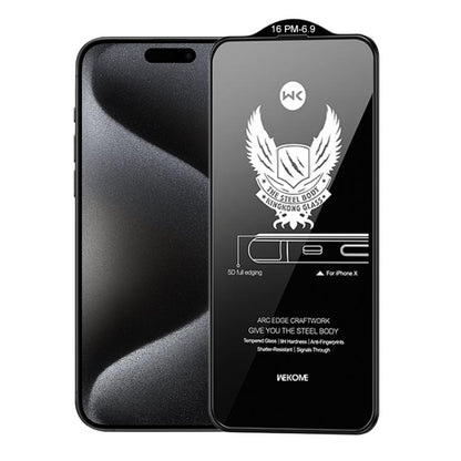 For iPhone 15 Pro Max WK WTP-012 KinKong 0.25mm 9H 4D Curved Privacy Tempered Glass Film - iPhone 15 Pro Max Tempered Glass by WK | Online Shopping UK | buy2fix