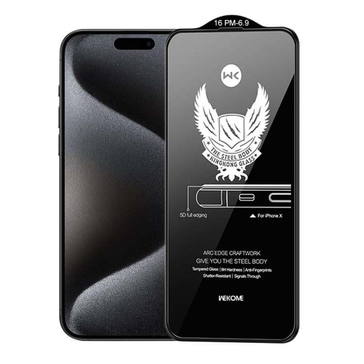 For iPhone 15 Pro WK WTP-012 KinKong 0.25mm 9H 4D Curved Privacy Tempered Glass Film - iPhone 15 Pro Tempered Glass by WK | Online Shopping UK | buy2fix