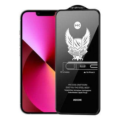 For iPhone 14 / 13 / 13 Pro WK WTP-012 KinKong 0.25mm 9H 4D Curved Privacy Tempered Glass Film - iPhone 14 Tempered Glass by WK | Online Shopping UK | buy2fix