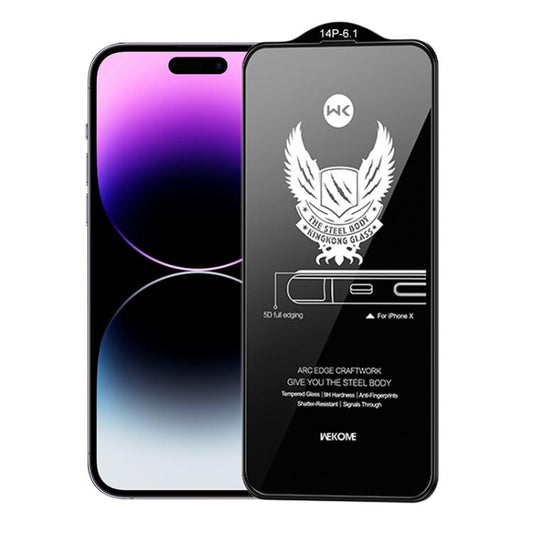 For iPhone 14 Pro WK WTP-012 KinKong 0.25mm 9H 4D Curved Privacy Tempered Glass Film - iPhone 14 Pro Tempered Glass by WK | Online Shopping UK | buy2fix