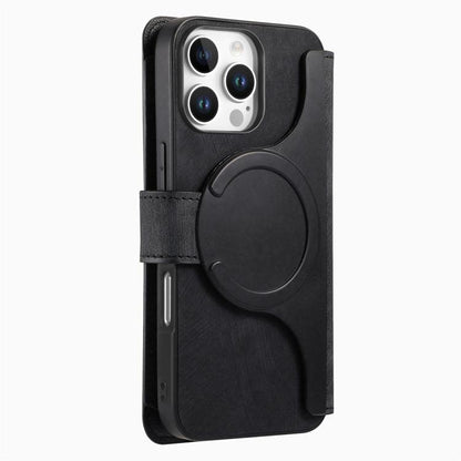 For iPhone 16 Pro Max CaseNeo MagSafe RFID Anti-theft Zipper Wallet Retro Leather Phone Case(Black) - iPhone 16 Pro Max Cases by CaseNeo | Online Shopping UK | buy2fix