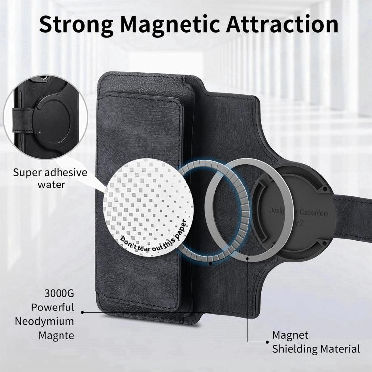 For iPhone 16 Pro Max CaseNeo MagSafe RFID Anti-theft Zipper Wallet Retro Leather Phone Case(Black) - iPhone 16 Pro Max Cases by CaseNeo | Online Shopping UK | buy2fix