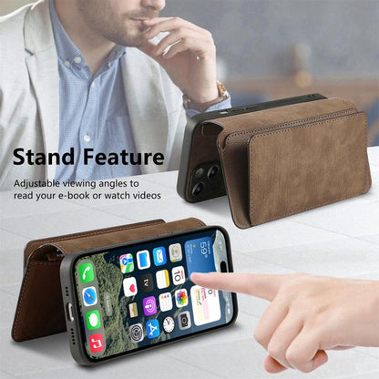 For iPhone 16 Pro CaseNeo MagSafe RFID Anti-theft Zipper Wallet Retro Leather Phone Case(Brown) - iPhone 16 Pro Cases by CaseNeo | Online Shopping UK | buy2fix