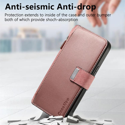 For iPhone 16 Plus CaseNeo MagSafe RFID Anti-theft Zipper Wallet Retro Leather Phone Case(Pink) - iPhone 16 Plus Cases by CaseNeo | Online Shopping UK | buy2fix