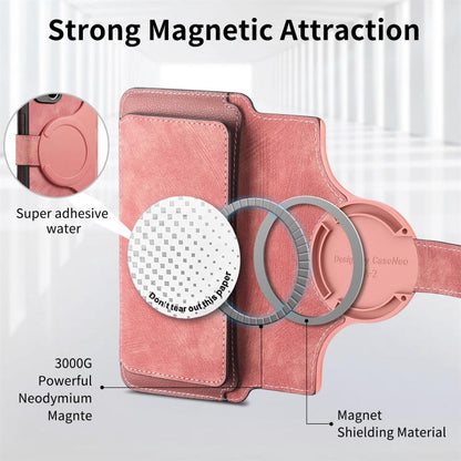 For iPhone 16 Plus CaseNeo MagSafe RFID Anti-theft Zipper Wallet Retro Leather Phone Case(Pink) - iPhone 16 Plus Cases by CaseNeo | Online Shopping UK | buy2fix
