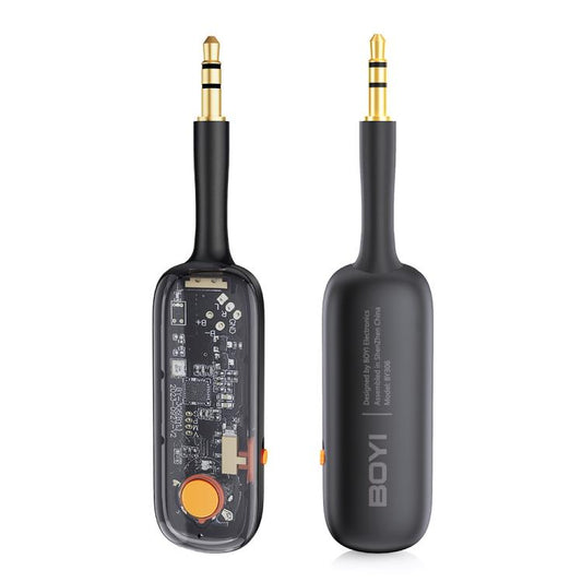 BOYI BY306 AUX Car FM Transmitter Wireless Bluetooth 5.3 Receiver(Black) - Bluetooth Adapters by buy2fix | Online Shopping UK | buy2fix