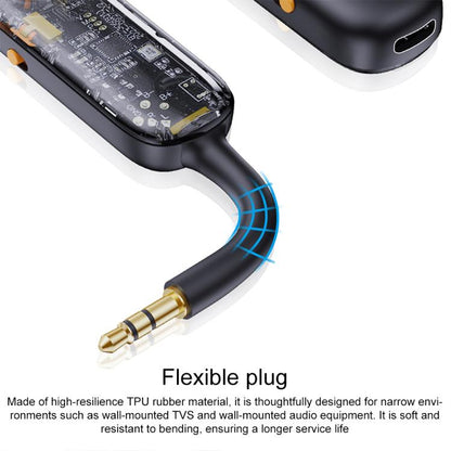 BOYI BY306 AUX Car FM Transmitter Wireless Bluetooth 5.3 Receiver(Black) - Bluetooth Adapters by buy2fix | Online Shopping UK | buy2fix