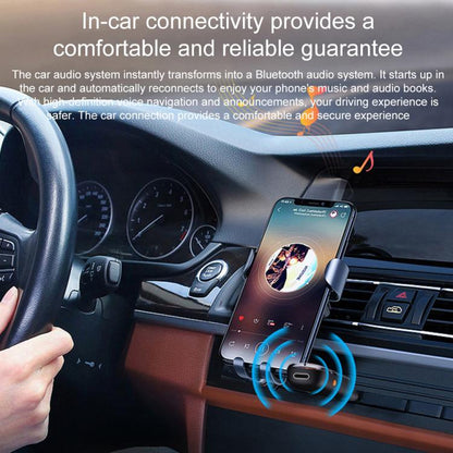 BOYI BY306 AUX Car FM Transmitter Wireless Bluetooth 5.3 Receiver(Black) - Bluetooth Adapters by buy2fix | Online Shopping UK | buy2fix