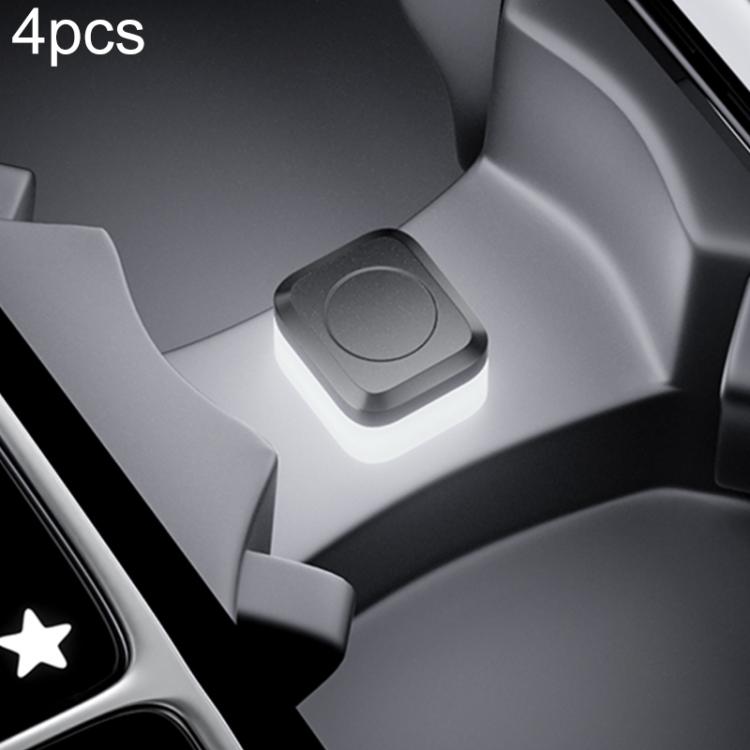 4pcs Car USB LED Atmosphere Light(White Light) - Atmosphere lights by buy2fix | Online Shopping UK | buy2fix