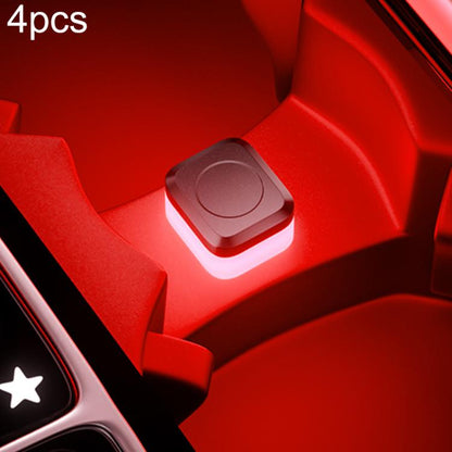 4pcs Car USB LED Atmosphere Light(Red Light) - Atmosphere lights by buy2fix | Online Shopping UK | buy2fix