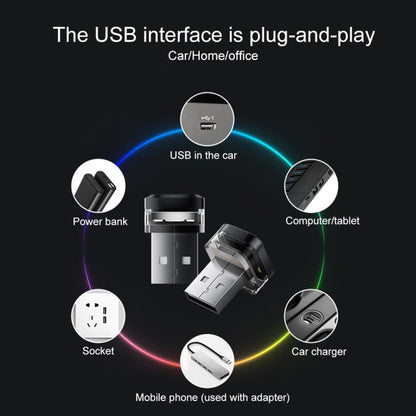 4pcs Car USB LED Atmosphere Light(White Light) - Atmosphere lights by buy2fix | Online Shopping UK | buy2fix