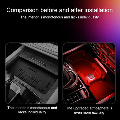 4pcs Car USB LED Atmosphere Light(Ice Blue Light) - Atmosphere lights by buy2fix | Online Shopping UK | buy2fix