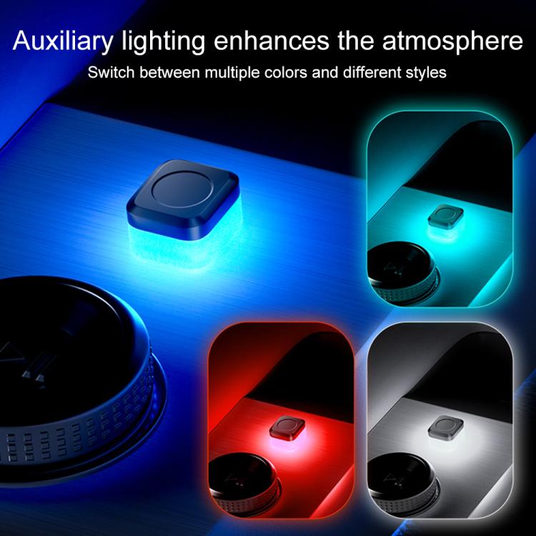 4pcs Car USB LED Atmosphere Light(Blue Light) - Atmosphere lights by buy2fix | Online Shopping UK | buy2fix