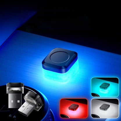 4pcs Car USB LED Atmosphere Light(Blue Light) - Atmosphere lights by buy2fix | Online Shopping UK | buy2fix
