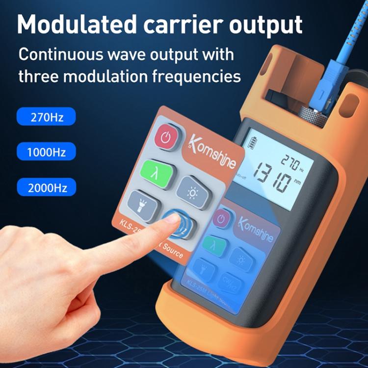 Komshine KLS-25m Dual Wavelength Handheld Fiber Optic Line Tester - Fiber Optic Test Pen by Komshine | Online Shopping UK | buy2fix