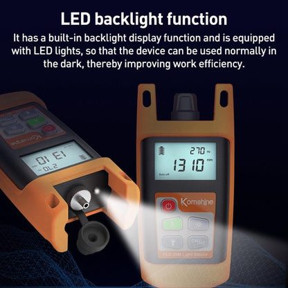 Komshine KLS-25m Dual Wavelength Handheld Fiber Optic Line Tester - Fiber Optic Test Pen by Komshine | Online Shopping UK | buy2fix