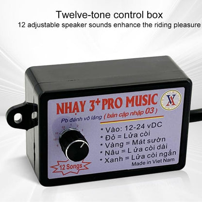 12V / 24V Universal Car Horn Controller 12 Sound Effects Sound Control Speaker(Black) - Car Amplifiers by buy2fix | Online Shopping UK | buy2fix