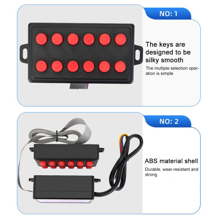 12V / 24V Universal Car Horn Controller 12 Sound Effects Sound Control Speaker, with Button(Black) - Car Amplifiers by buy2fix | Online Shopping UK | buy2fix