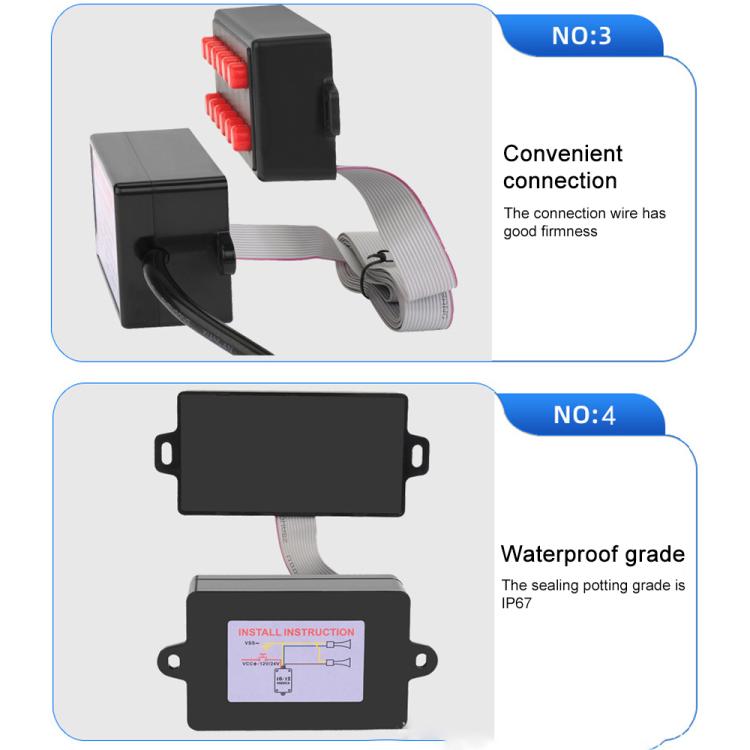 12V / 24V Universal Car Horn Controller 12 Sound Effects Sound Control Speaker, with Button(Black) - Car Amplifiers by buy2fix | Online Shopping UK | buy2fix