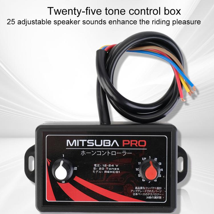 12V / 24V Universal Car Horn Controller 25 Sound Effects Sound Control Speaker(Black) - Car Amplifiers by buy2fix | Online Shopping UK | buy2fix