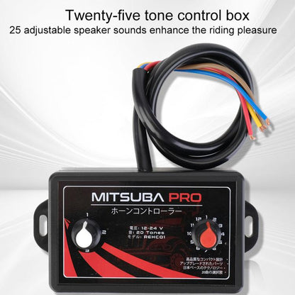 12V / 24V Universal Car Horn Controller 25 Sound Effects Sound Control Speaker(Black) - Car Amplifiers by buy2fix | Online Shopping UK | buy2fix