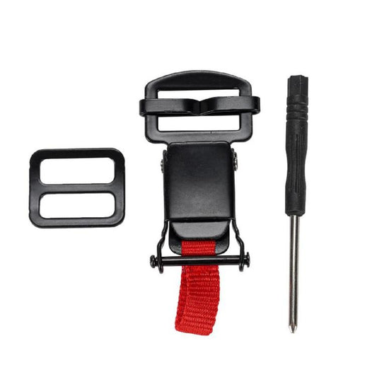 Motorcycle Helmet Buckle Double D-buckle Universal Quick Release Plastic Clip(Black) - Others by buy2fix | Online Shopping UK | buy2fix