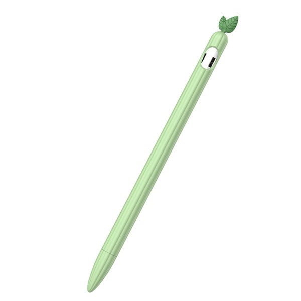 For Apple Pencil 1 Contrasting Color Mint Leaf Silicone Non-slip Protective Cover(Green) by buy2fix