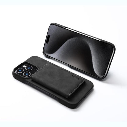 For iPhone 16 Pro Denior D27 Retro Texture RFID MagSafe Photo Frame Card-slot Phone Case(Black) - iPhone 16 Pro Cases by Denior | Online Shopping UK | buy2fix