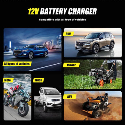 FOXSUR FTC-1206 2 in 1 12V Charging Tester Integrated Machine Car Motorcycle Battery Charger Tester, US Plug(Yellow) - Battery Charger by FOXSUR | Online Shopping UK | buy2fix